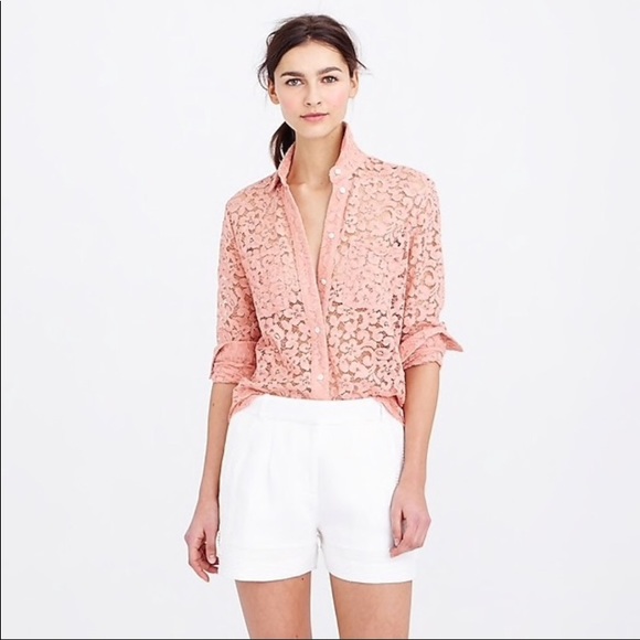J. Crew Pants - J crew white linen shorts size 2